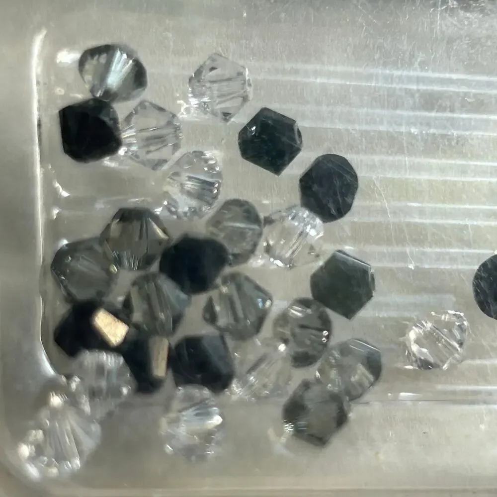 EK Success Swarovski Crystal Black Bead Mix Lot NOS